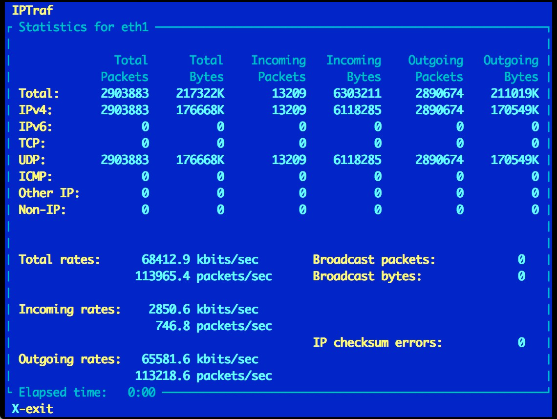 iptraf (Detailed interface statistics)